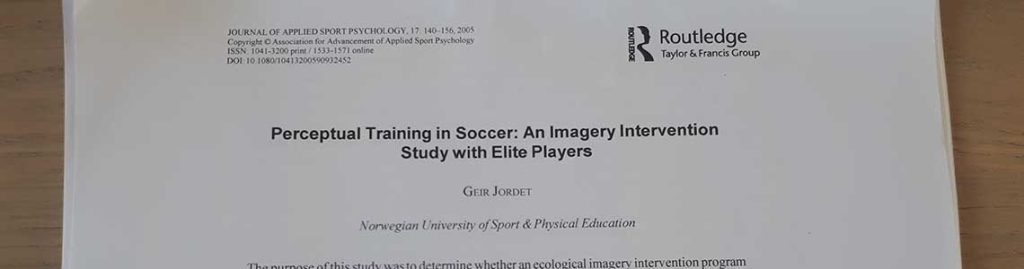 Geir Jordet studying visual behavior in professional soccer players.